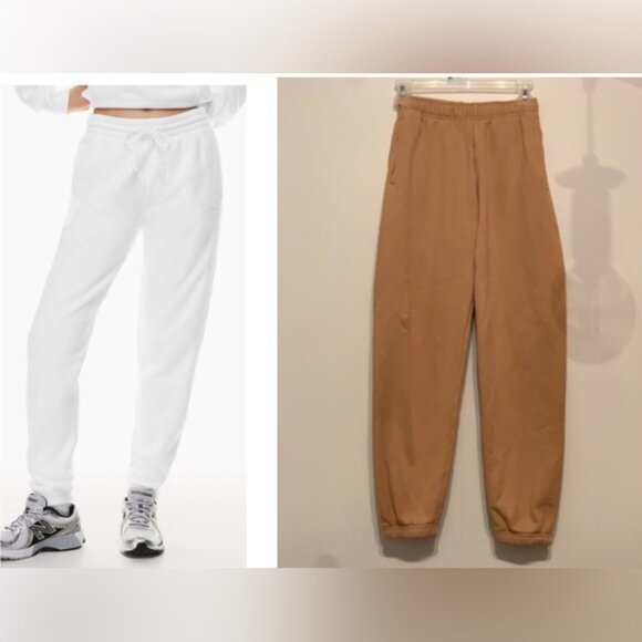 NWOT Aritzia TNA CozyAF Fleece Boyfriend Sweatpant Saville Limited Colour - Picture 2 of 14